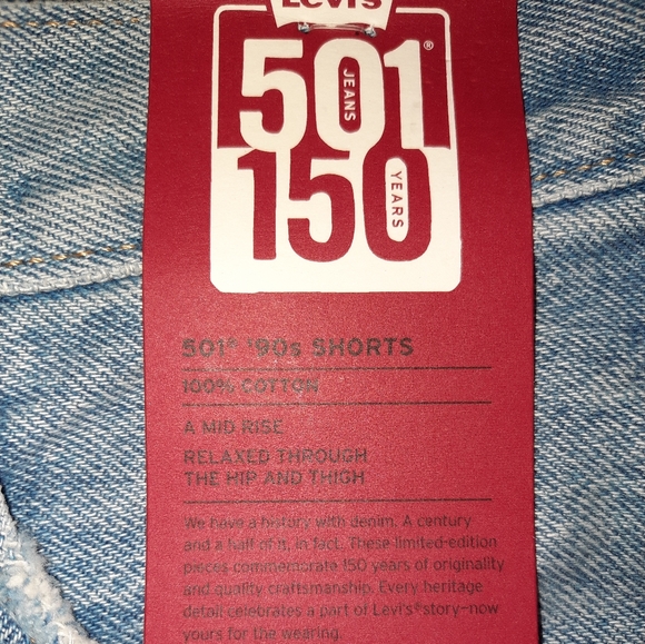Levi's 501 90s Quilt Jean Shorts - Picture 7 of 7